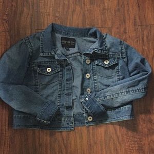 Forever21+ cropped Jean jacket